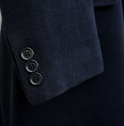 Navy Blue Mens Cashmere Overcoat - £199 | Clermont Direct